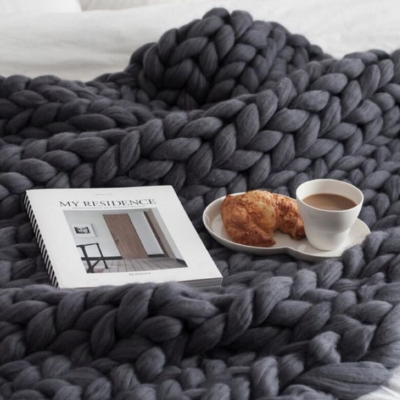 Other - Chunky knit wool blanket